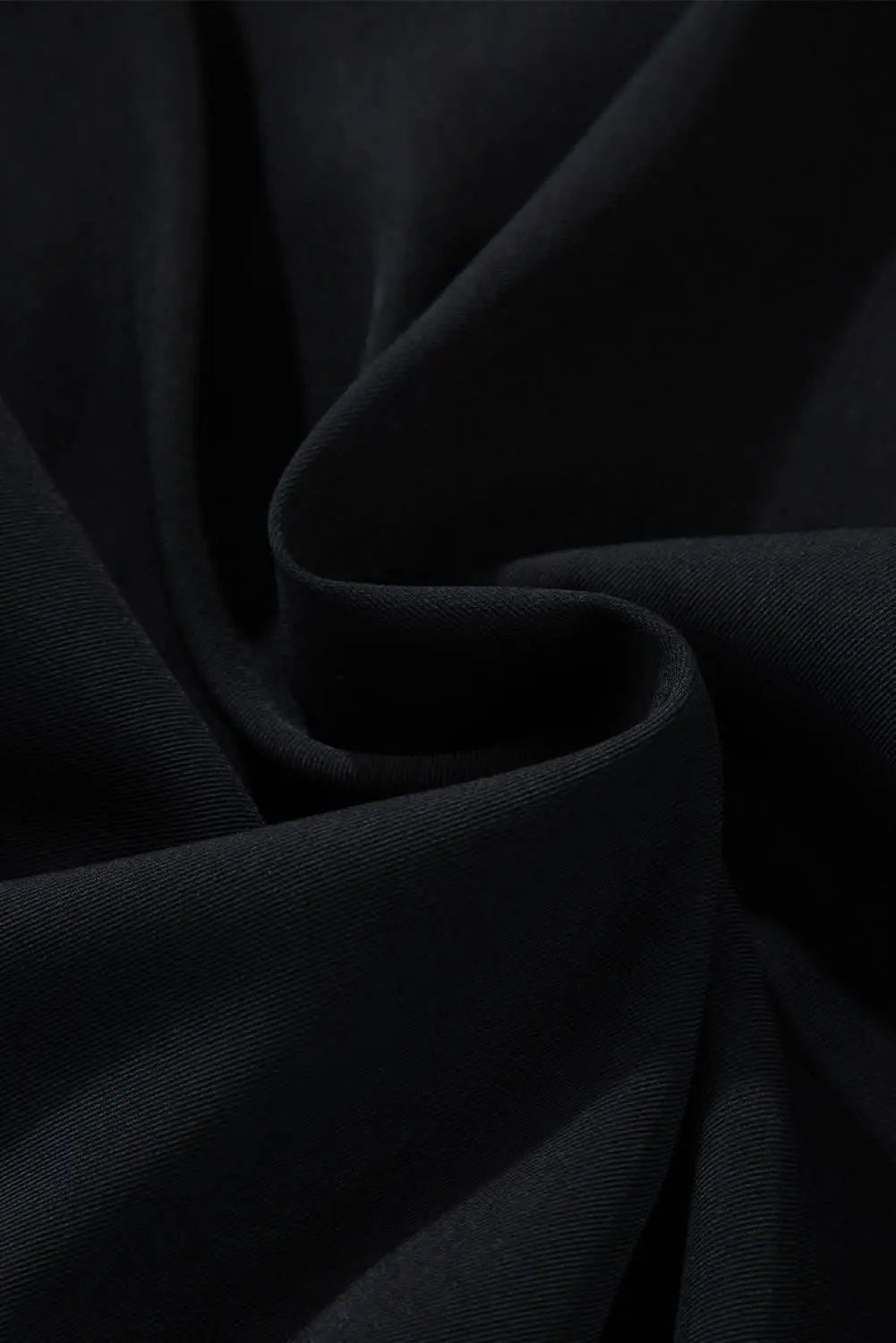 Sleek black zip-up jacket with tab sleeves - Love Salve